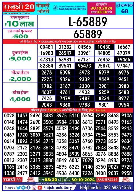 rajshree 20 budh weekly lottery 8.30 pm|3.1.2024 Goa Rajshree 20 Result .